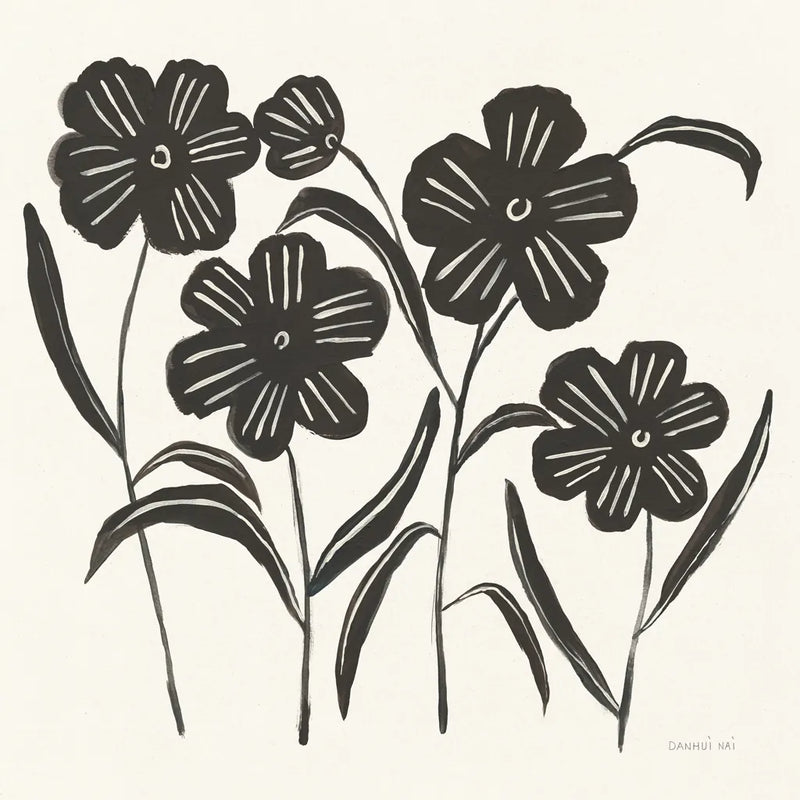 Floral Simplicity I Cream by Danhui Nai. SKU 81929a. Archival Giclee Fine art print for wall decor.