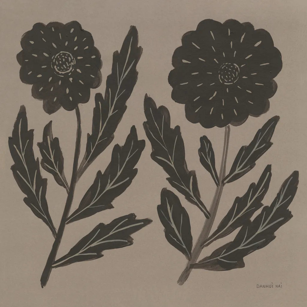 Floral Simplicity II by Danhui Nai. SKU 81737a. Archival Giclee Fine art print for wall decor.