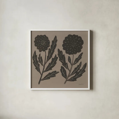 Floral Simplicity II by Danhui Nai. Shown in a crisp white glass frame for a clean and minimalist style. Available as an archival giclee rolled canvas, fine art paper, or poster print. SKU 81737a.