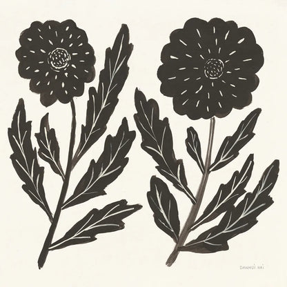 Floral Simplicity II Cream by Danhui Nai. SKU 81930a. Archival Giclee Fine art print for wall decor.