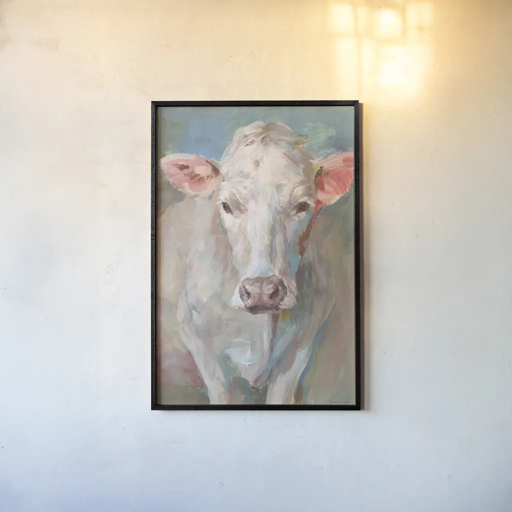 Flossie by Danhui Nai. shown as a paper print in a black flame. Available as a archival giclee rolled canvas, fine art paper, or poster print. SKU 73187h.