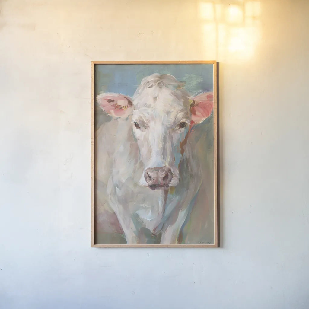 Flossie by Danhui Nai. shown as a paper print in a natural frame. Available as a archival giclee rolled canvas, fine art paper, or poster print. SKU 73187h.