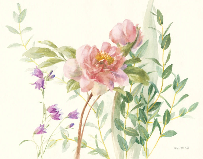 Flourish I Light Pink Crop by Danhui Nai