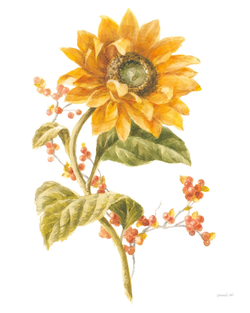 Floursack Autumn I on White by Danhui Nai