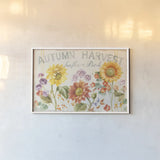 Floursack Autumn IX by Danhui Nai. shown as a paper print in a white frame. Available as a archival giclee rolled canvas, fine art paper, or poster print. SKU 48773i.