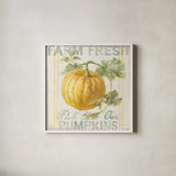 Floursack Autumn V by Danhui Nai. Shown in a crisp white glass frame for a clean and minimalist style. Available as an archival giclee rolled canvas, fine art paper, or poster print. SKU 48769a.