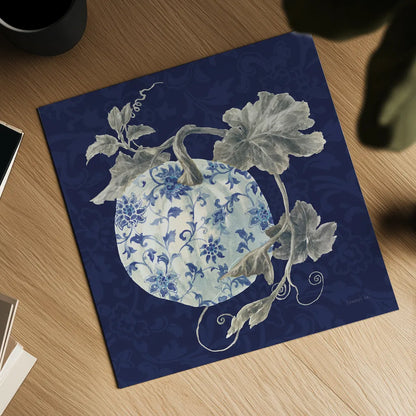 Floursack Autumn V Chinoiserie by Danhui Nai. Shown as a detailed flat fine art print, highlighting archival giclee quality. Available as an archival giclee rolled canvas, fine art paper, or poster print. SKU 82801a.
