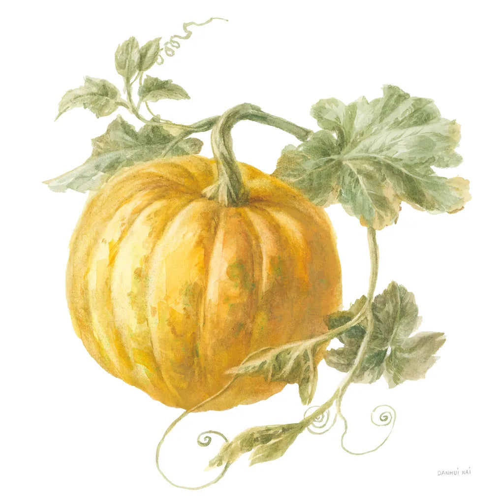 Floursack Autumn V on White by Danhui Nai. SKU 48780a. Archival Giclee Fine art print for wall decor.