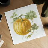 Floursack Autumn V on White by Danhui Nai. Shown as a detailed flat fine art print, highlighting archival giclee quality. Available as an archival giclee rolled canvas, fine art paper, or poster print. SKU 48780a.