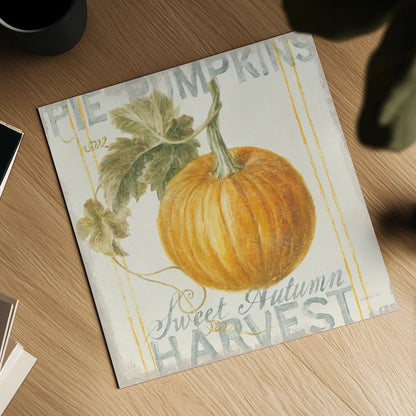 Floursack Autumn VI by Danhui Nai. Shown as a detailed flat fine art print, highlighting archival giclee quality. Available as an archival giclee rolled canvas, fine art paper, or poster print. SKU 48770a.