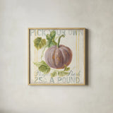 Floursack Autumn VII by Danhui Nai. Shown in a natural wood glass frame for a timeless modern aesthetic. Available as an archival giclee rolled canvas, fine art paper, or poster print. SKU 48771a.