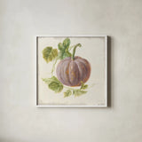 Floursack Autumn VII v2 by Danhui Nai. Shown in a crisp white glass frame for a clean and minimalist style. Available as an archival giclee rolled canvas, fine art paper, or poster print. SKU 56292a.