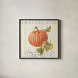 Floursack Autumn VIII by Danhui Nai. Shown in a sleek black glass frame for a contemporary gallery look. Available as an archival giclee rolled canvas, fine art paper, or poster print. SKU 48772a.