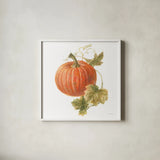 Floursack Autumn VIII on White by Danhui Nai. Shown in a crisp white glass frame for a clean and minimalist style. Available as an archival giclee rolled canvas, fine art paper, or poster print. SKU 48783a.