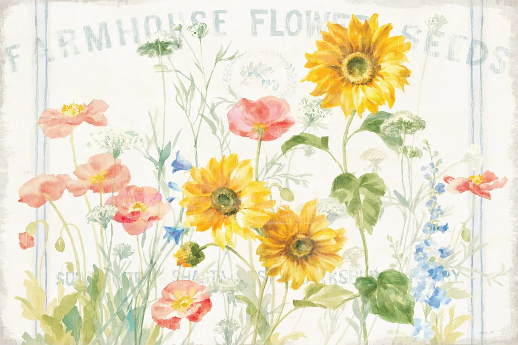 Floursack Florals I by Danhui Nai. SKU 38753i. Archival Giclee Fine art print for wall decor.