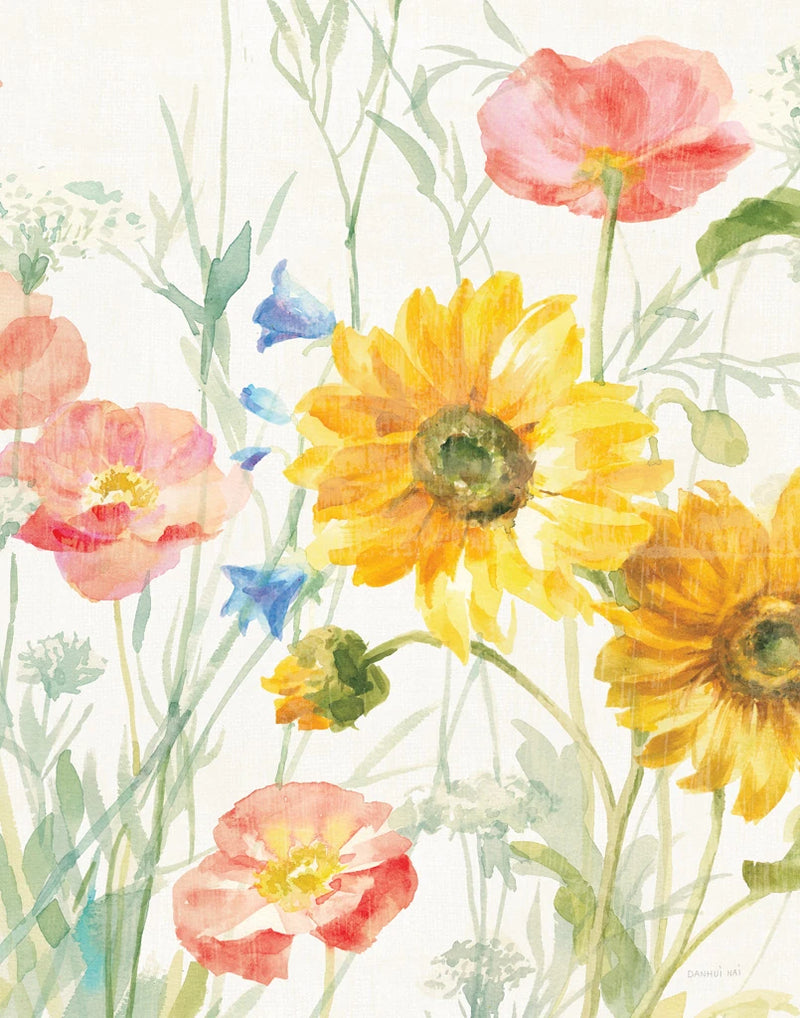 Floursack Florals I No Words Crop by Danhui Nai