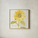 Floursack Florals II Crop by Danhui Nai. Shown in a natural wood glass frame for a timeless modern aesthetic. Available as an archival giclee rolled canvas, fine art paper, or poster print. SKU 38755a.