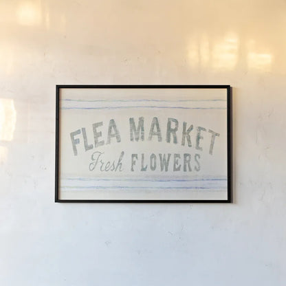 Floursack Florals XII by Danhui Nai. shown as a paper print in a black flame. Available as a archival giclee rolled canvas, fine art paper, or poster print. SKU 38991i.