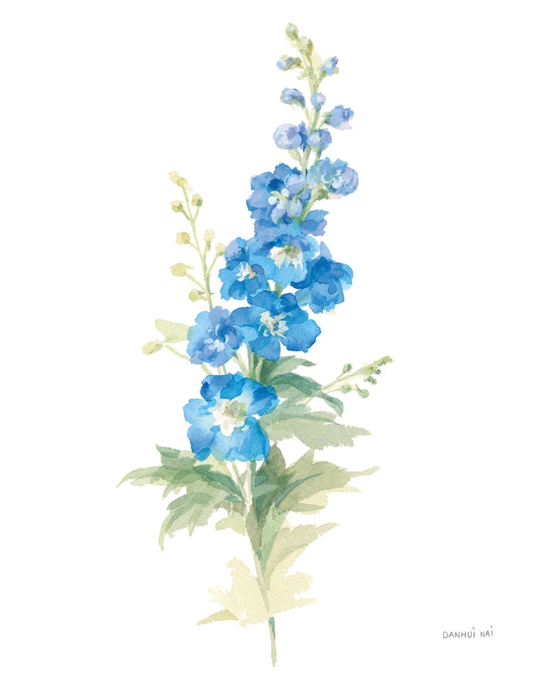 Floursack Florals on White VII by Danhui Nai