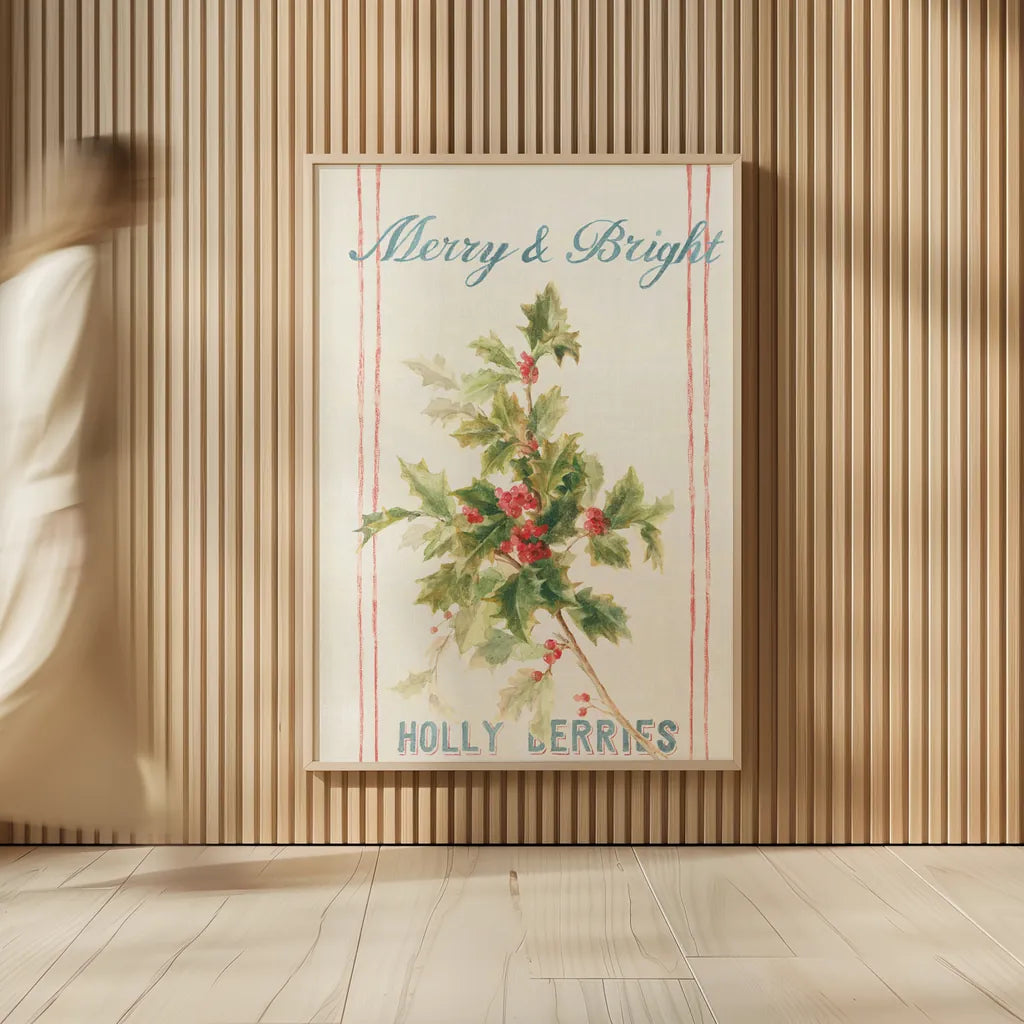Floursack Holiday Bright I v2 by Danhui Nai. shown as over sized large wall art. Available as an archival giclee rolled canvas, fine art paper, or poster print. SKU 65056h.