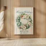 Floursack Holiday Bright II v2 by Danhui Nai. shown as over sized large wall art. Available as an archival giclee rolled canvas, fine art paper, or poster print. SKU 65057h.