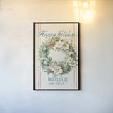Floursack Holiday Bright II v2 by Danhui Nai. shown as a paper print in a black flame. Available as a archival giclee rolled canvas, fine art paper, or poster print. SKU 65057h.