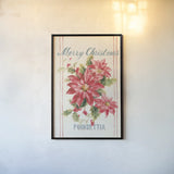 Floursack Holiday Bright III v2 by Danhui Nai. shown as a paper print in a black flame. Available as a archival giclee rolled canvas, fine art paper, or poster print. SKU 65058h.