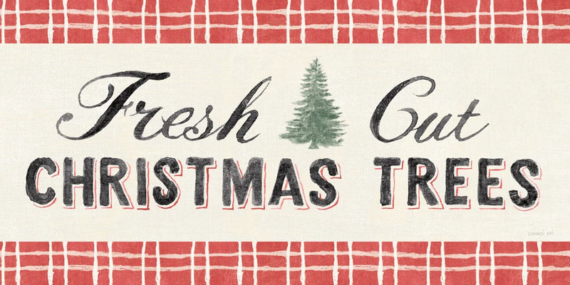 Floursack Holiday V Black Red Border by Danhui Nai