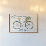 Floursack Home I by Danhui Nai. shown as a paper print in a natural frame. Available as a archival giclee rolled canvas, fine art paper, or poster print. SKU 56540i.