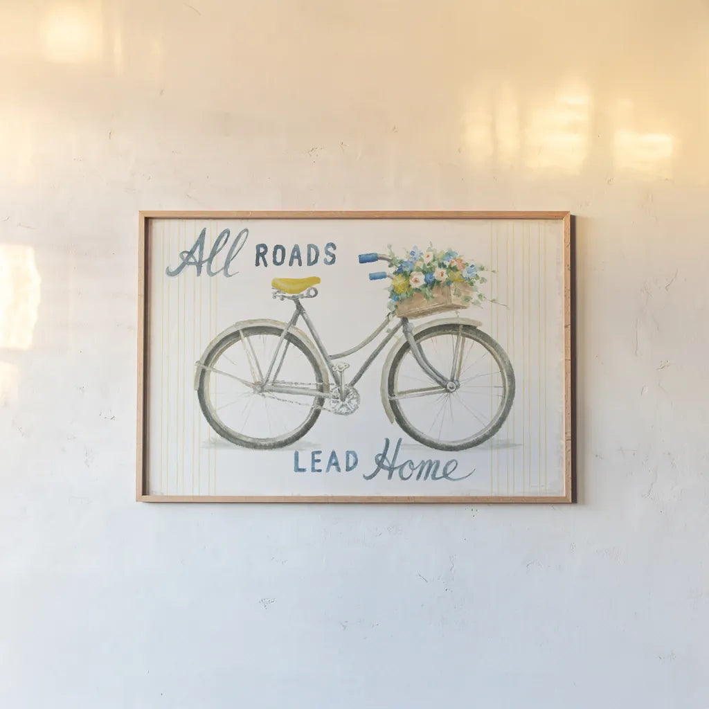 Floursack Home I by Danhui Nai. shown as a paper print in a natural frame. Available as a archival giclee rolled canvas, fine art paper, or poster print. SKU 56540i.