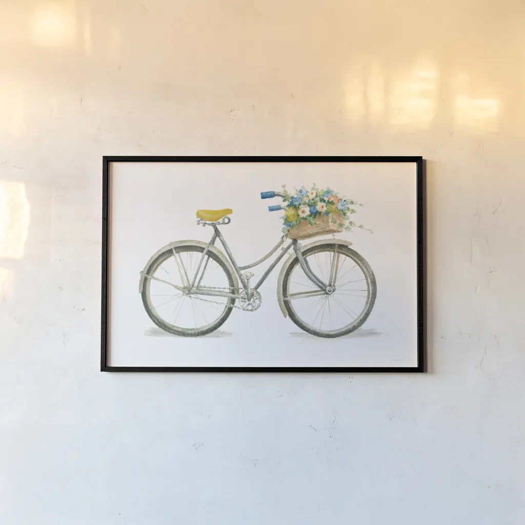 Floursack Home I on White by Danhui Nai. shown as a paper print in a black flame. Available as a archival giclee rolled canvas, fine art paper, or poster print. SKU 56550i.