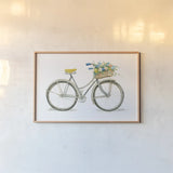 Floursack Home I on White by Danhui Nai. shown as a paper print in a natural frame. Available as a archival giclee rolled canvas, fine art paper, or poster print. SKU 56550i.