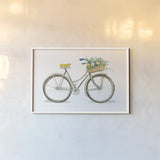 Floursack Home I on White by Danhui Nai. shown as a paper print in a white frame. Available as a archival giclee rolled canvas, fine art paper, or poster print. SKU 56550i.