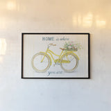 Floursack Home II by Danhui Nai. shown as a paper print in a black flame. Available as a archival giclee rolled canvas, fine art paper, or poster print. SKU 56541i.