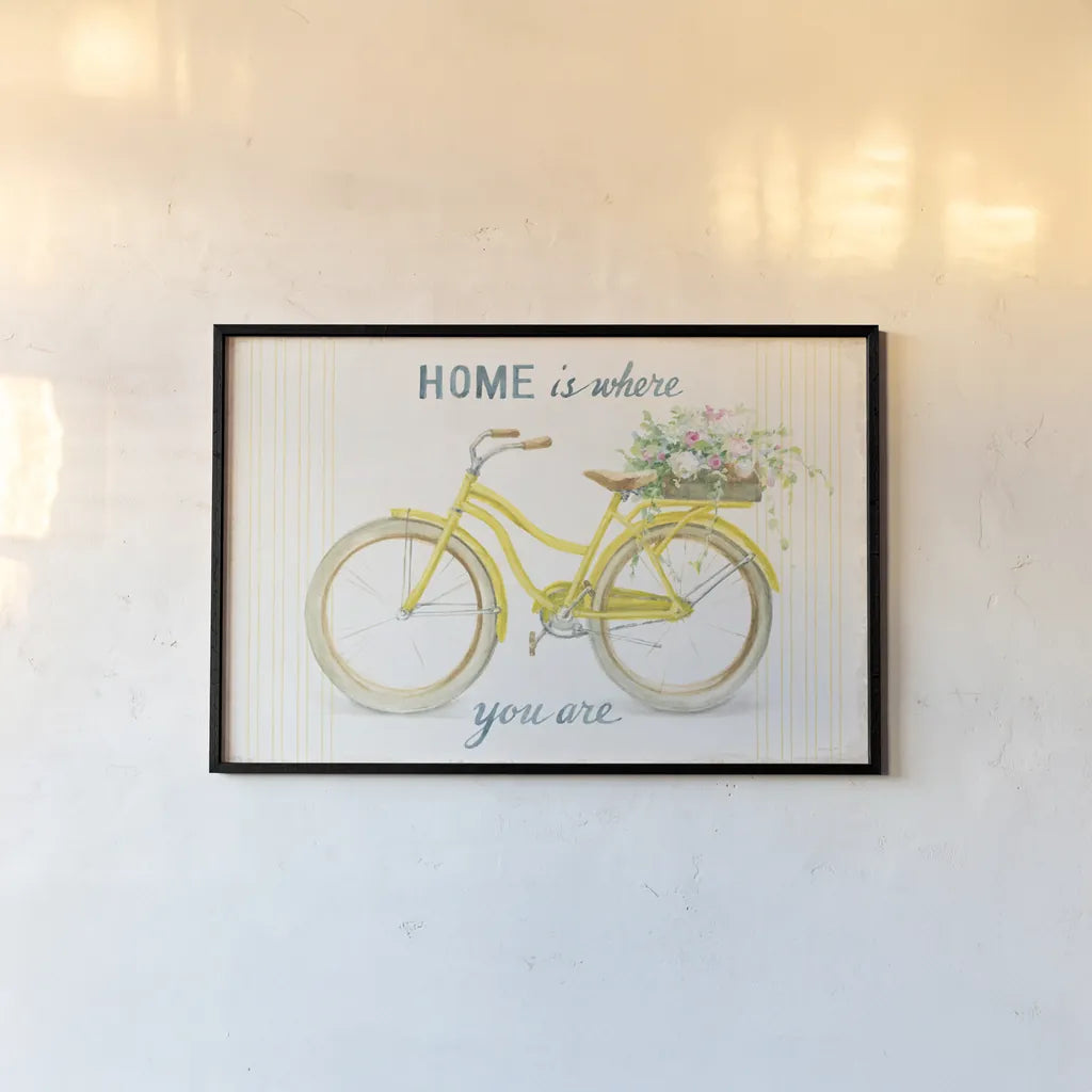 Floursack Home II by Danhui Nai. shown as a paper print in a black flame. Available as a archival giclee rolled canvas, fine art paper, or poster print. SKU 56541i.