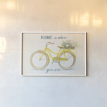Floursack Home II by Danhui Nai. shown as a paper print in a white frame. Available as a archival giclee rolled canvas, fine art paper, or poster print. SKU 56541i.
