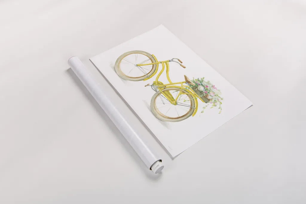 Floursack Home II on White by Danhui Nai. shown as a rolled paper print. Available as archival giclee rolled canvas, fine art paper, or poster print. SKU 56551i.