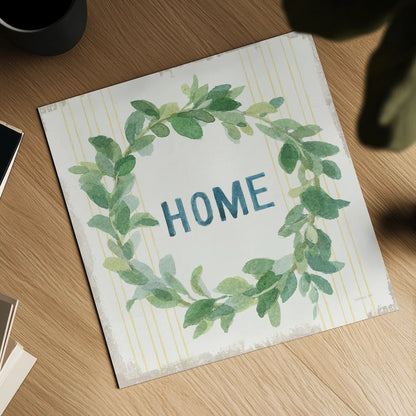 Floursack Home VII by Danhui Nai. Shown as a detailed flat fine art print, highlighting archival giclee quality. Available as an archival giclee rolled canvas, fine art paper, or poster print. SKU 56546a.