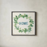 Floursack Home VII by Danhui Nai. Shown in a sleek black glass frame for a contemporary gallery look. Available as an archival giclee rolled canvas, fine art paper, or poster print. SKU 56546a.