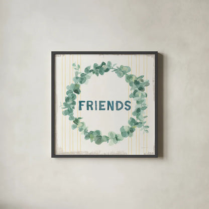 Floursack Home X by Danhui Nai. Shown in a sleek black glass frame for a contemporary gallery look. Available as an archival giclee rolled canvas, fine art paper, or poster print. SKU 56549a.