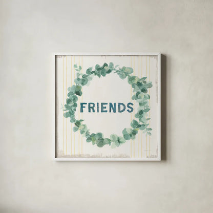 Floursack Home X by Danhui Nai. Shown in a crisp white glass frame for a clean and minimalist style. Available as an archival giclee rolled canvas, fine art paper, or poster print. SKU 56549a.