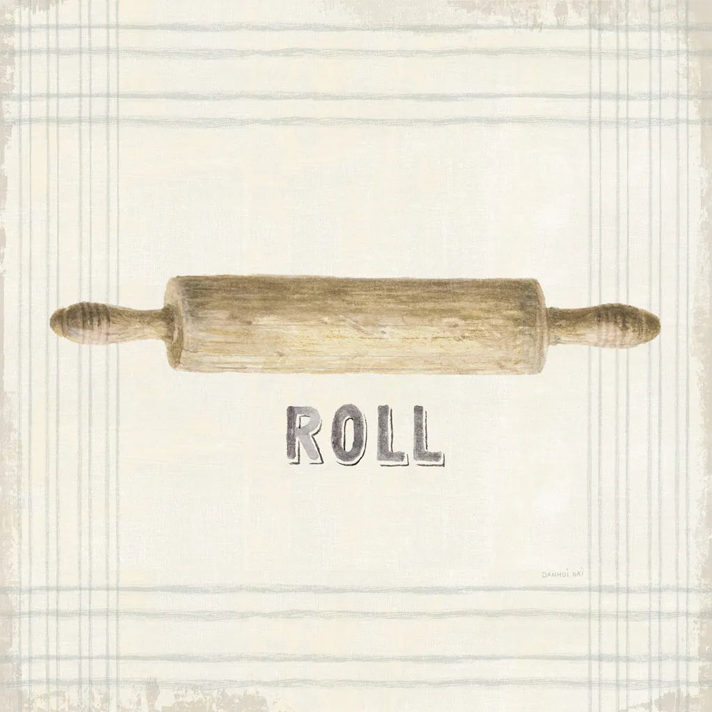 Floursack Kitchen Sign II Neutral Sq by Danhui Nai. SKU 53380a. Archival Giclee Fine art print for wall decor.