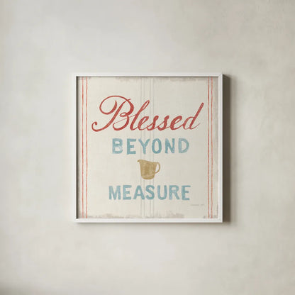 Floursack Kitchen VI Bold by Danhui Nai. Shown in a crisp white glass frame for a clean and minimalist style. Available as an archival giclee rolled canvas, fine art paper, or poster print. SKU 53267a.