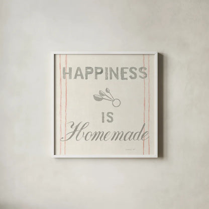 Floursack Kitchen VIII by Danhui Nai. Shown in a crisp white glass frame for a clean and minimalist style. Available as an archival giclee rolled canvas, fine art paper, or poster print. SKU 43499a.