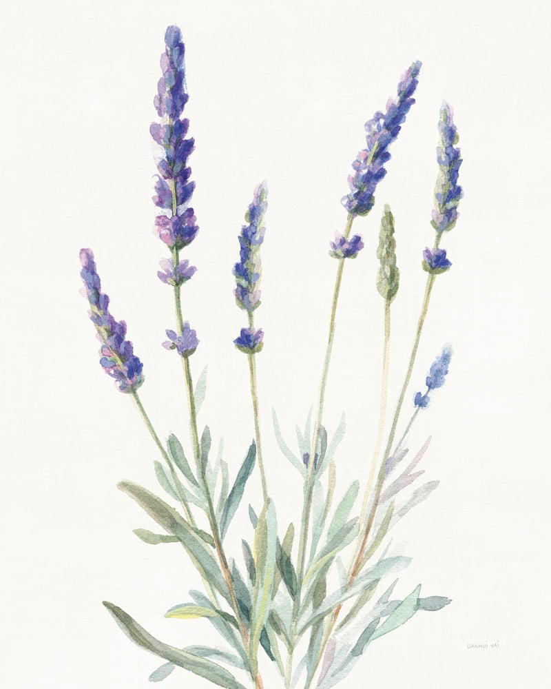 Floursack Lavender I on Linen by Danhui Nai