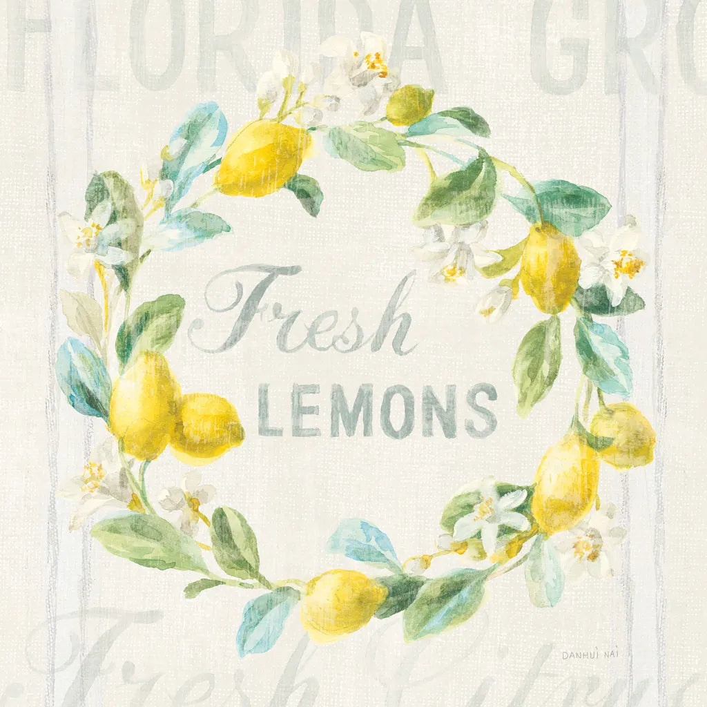 Floursack Lemon V by Danhui Nai. SKU 45786a. Archival Giclee Fine art print for wall decor.