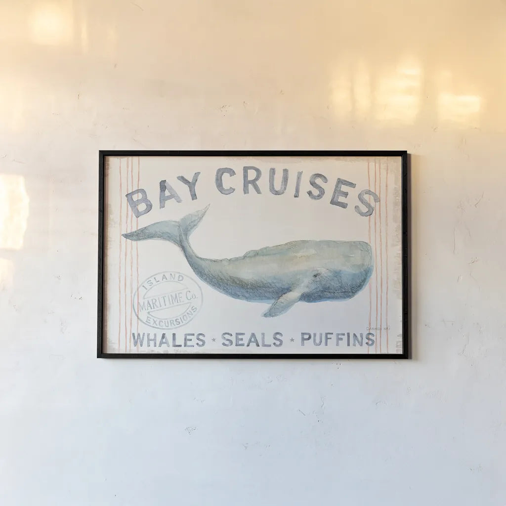 Floursack Nautical I by Danhui Nai. shown as a paper print in a black flame. Available as a archival giclee rolled canvas, fine art paper, or poster print. SKU 50938i.