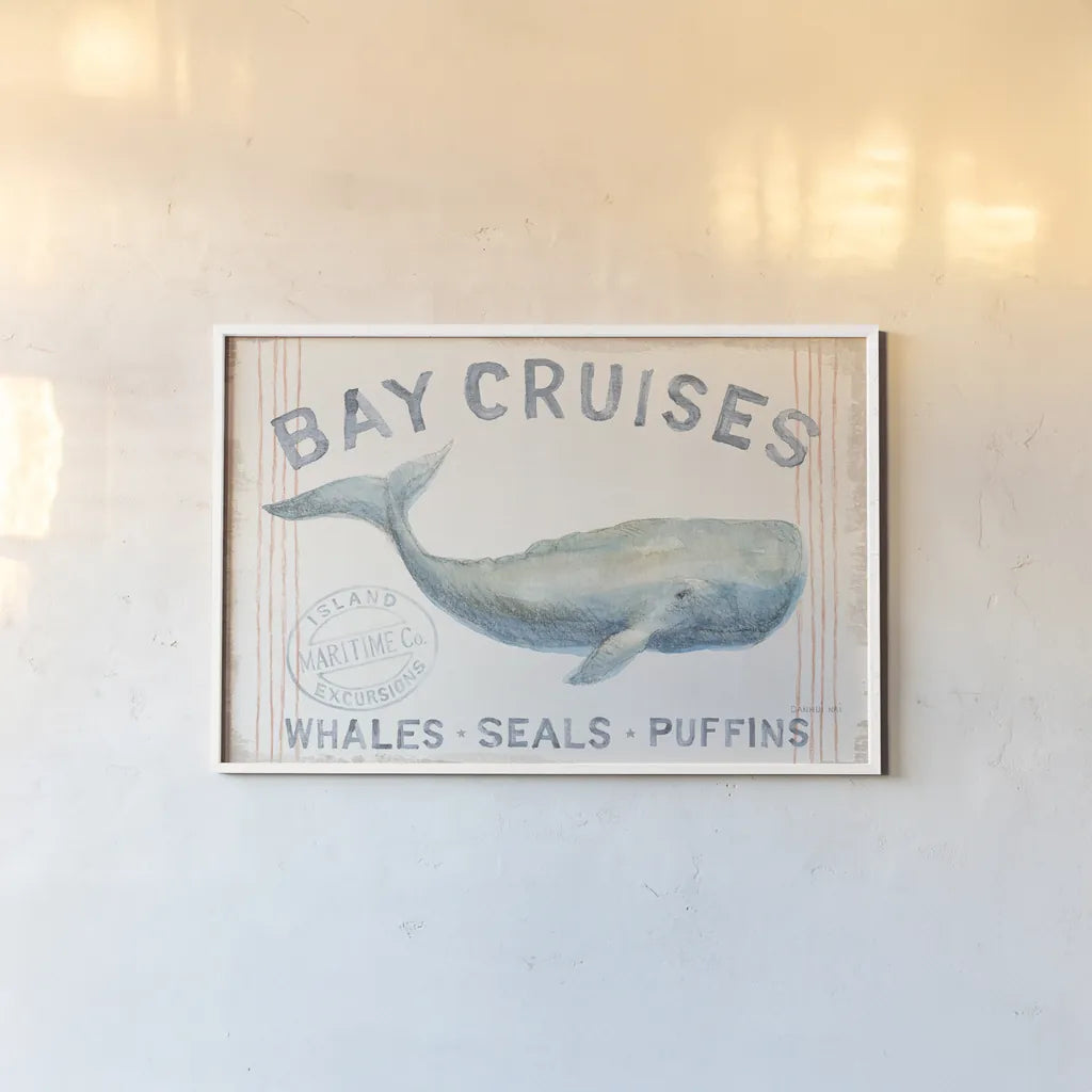 Floursack Nautical I by Danhui Nai. shown as a paper print in a white frame. Available as a archival giclee rolled canvas, fine art paper, or poster print. SKU 50938i.