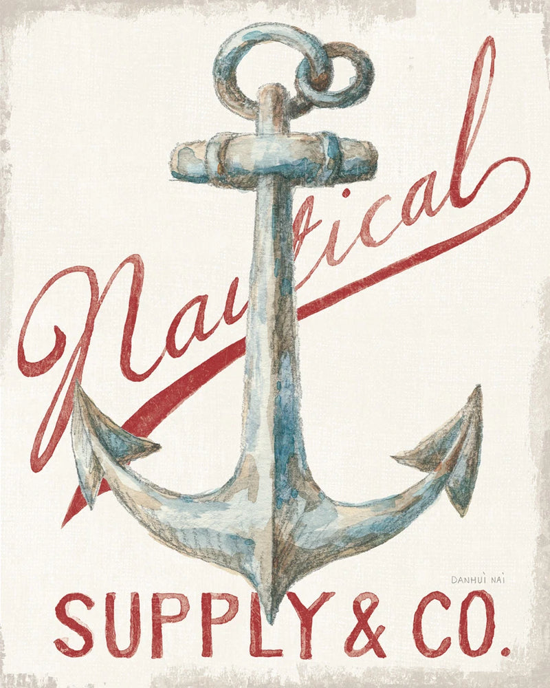 Floursack Nautical V Red by Danhui Nai