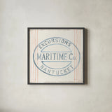 Floursack Nautical X by Danhui Nai. Shown in a sleek black glass frame for a contemporary gallery look. Available as an archival giclee rolled canvas, fine art paper, or poster print. SKU 50947a.